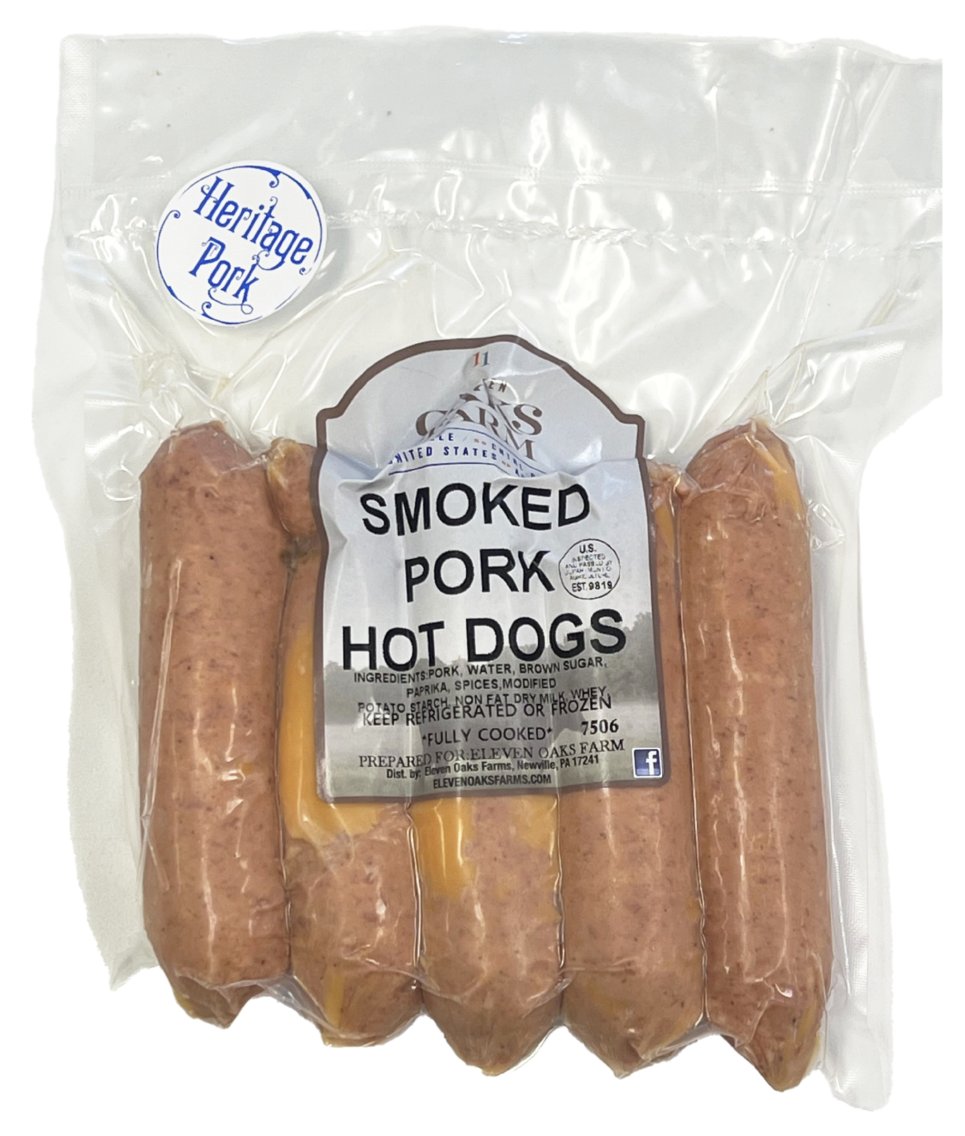 Heritage Pork Smoked Hot Dogs