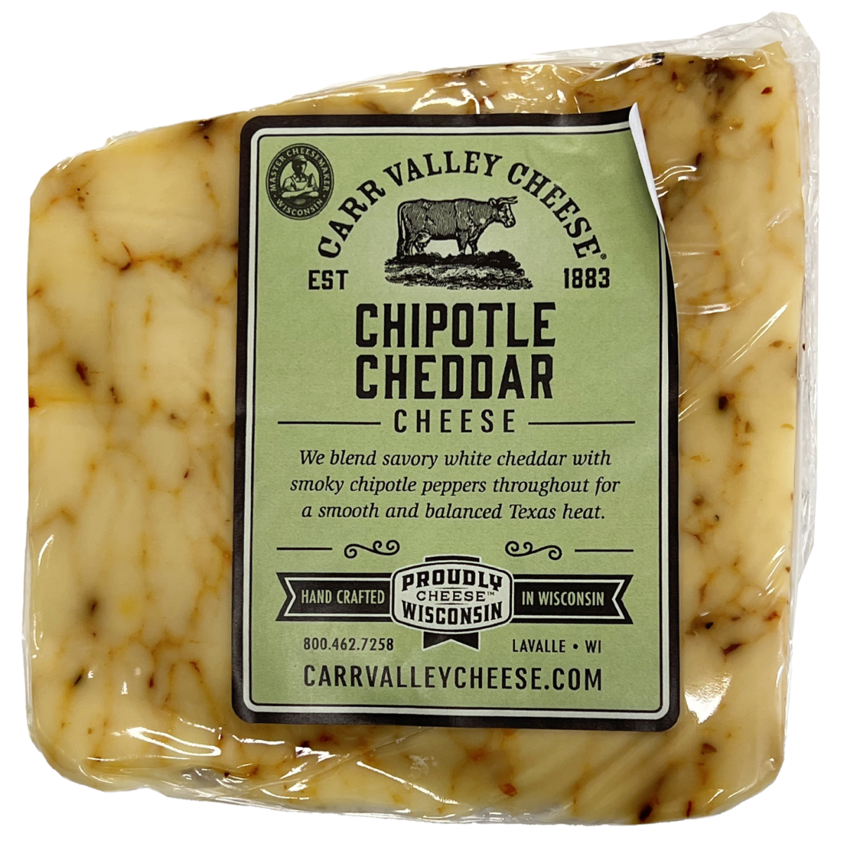 Carr Valley Chipotle Cheddar Cheese Eleven Oaks Farms